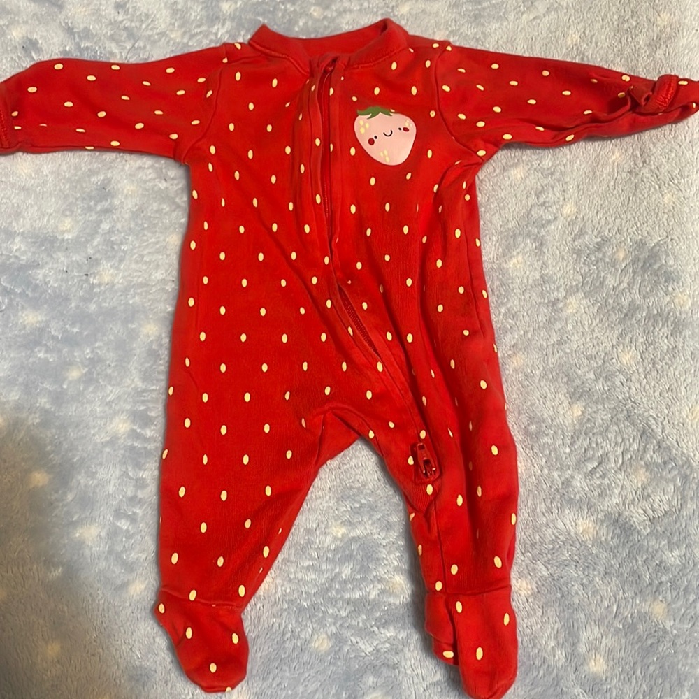Old Navy baby girl footed pajamas newborn